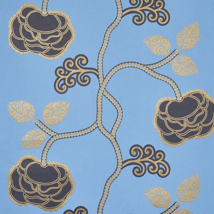 Queen Fruit Lapis 5011412 by Schumacher Designer Wallpaper Neisha Crosland 20.5" - Swanky Fabrics -