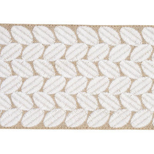 Schumacher Trim Berkeley Tape Wide Ivory On Natural 70658