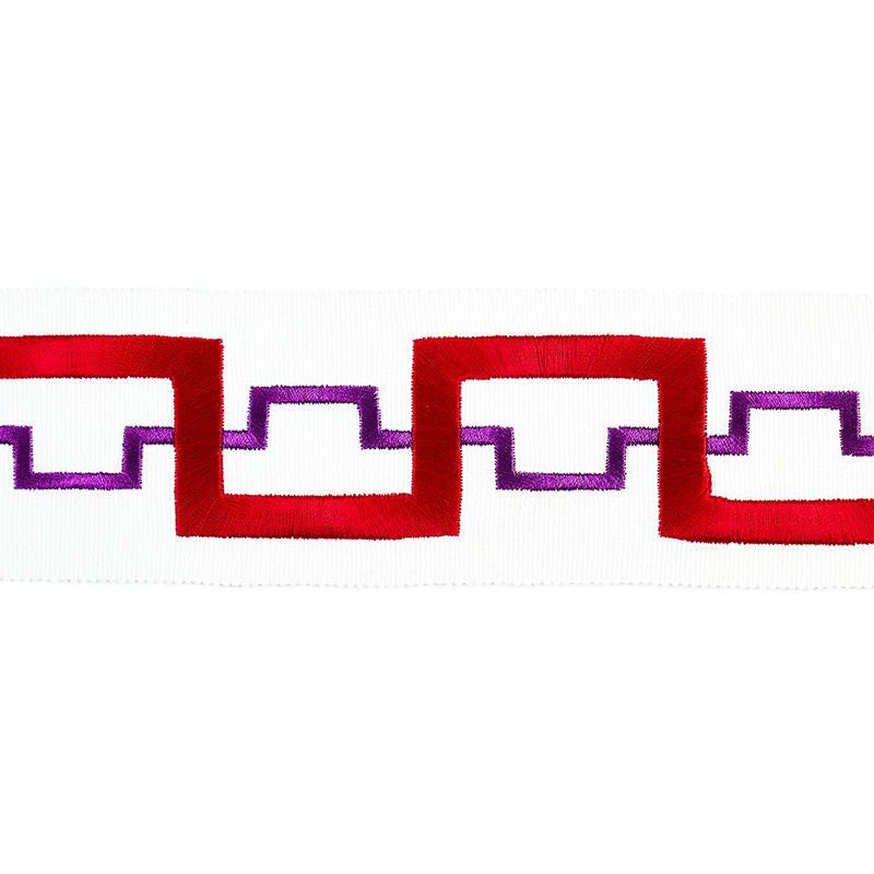 Turret Tape Garnet 74353 by Schumacher Designer Trim Misterioso 3.88" - Swanky Fabrics -