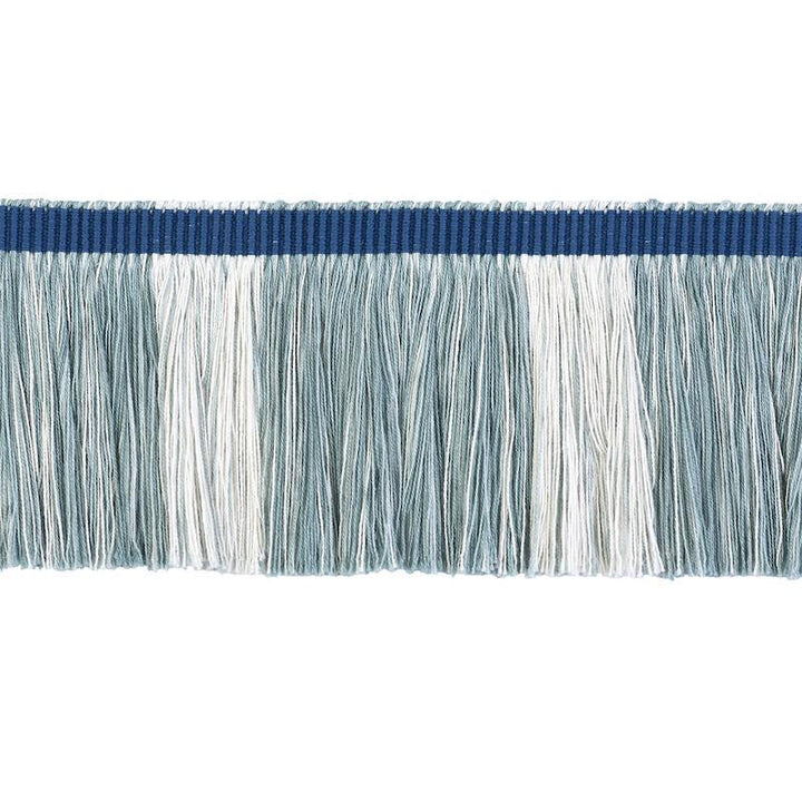 Calcada Fringe Mineral 78981 by Schumacher Designer Trim Stephanie Seal Brown - Swanky Fabrics -