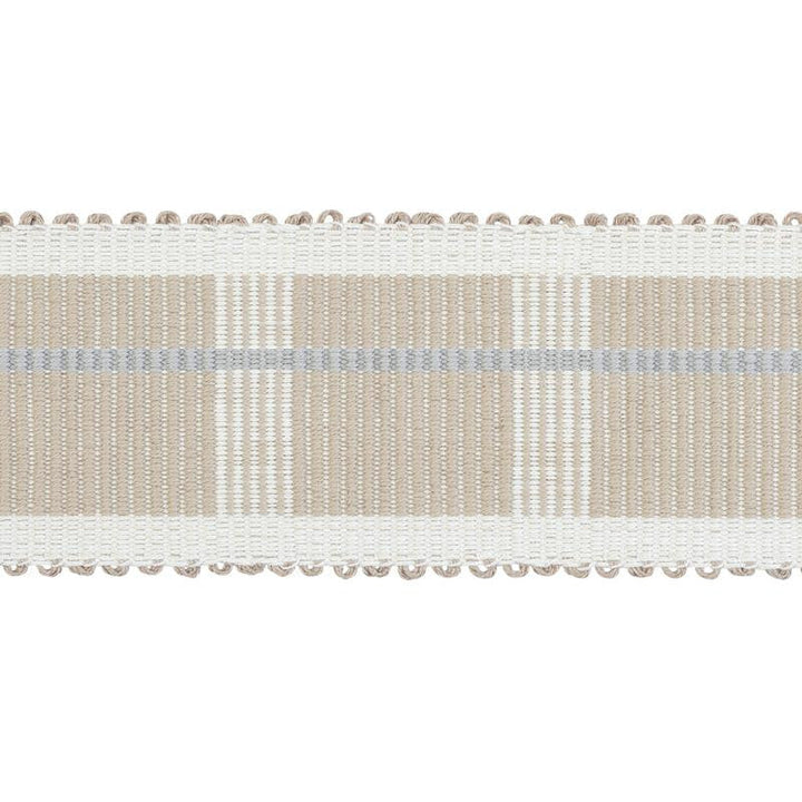Calcada Tape Medium Natural 79200 by Schumacher Designer Trim Stephanie Seal Brown - Swanky Fabrics -