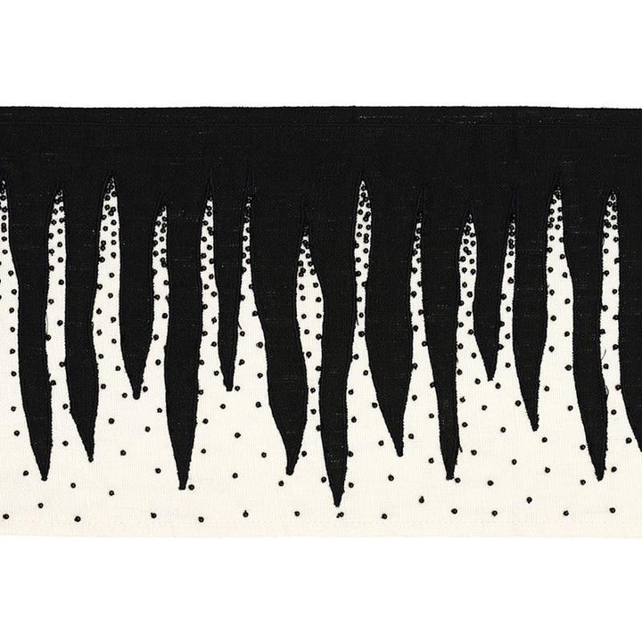Stalactite Tape Black & White 79670 by Schumacher Designer Trim Misterioso 6.0" - Swanky Fabrics -