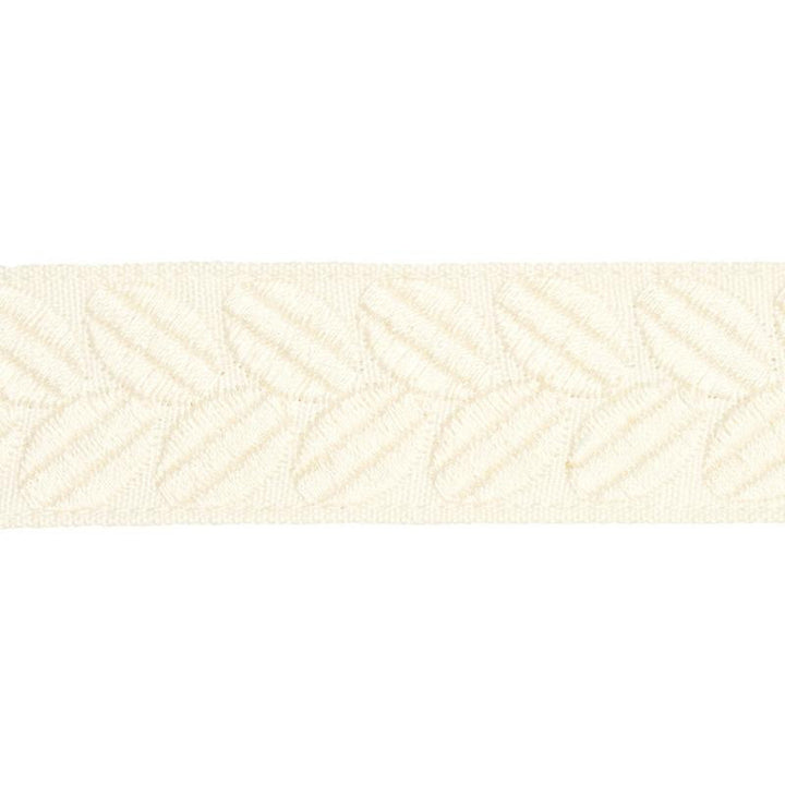 Berkeley Tape Narrow Ivory 79911 by Schumacher Designer Trim Happy Together Ii - Swanky Fabrics -