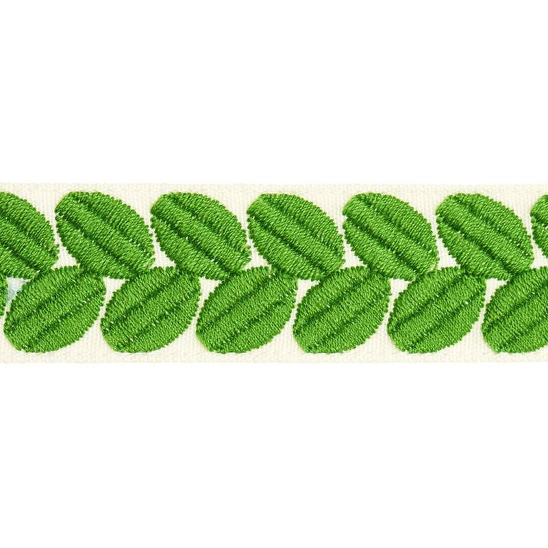 Berkeley Tape Narrow Leaf 79913 by Schumacher Designer Trim Happy Together Ii - Swanky Fabrics -