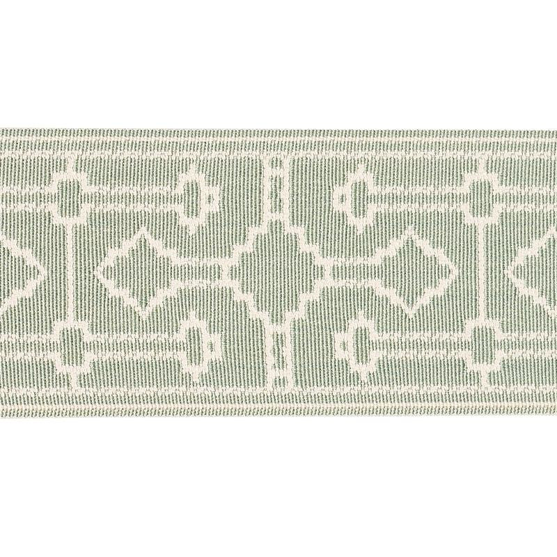 Filbert Tape Aqua 75286 by Schumacher Designer Trim Natura 4.88" - Swanky Fabrics -