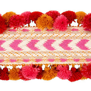 Schumacher Trim Maracana Pom Tape Pink 75654