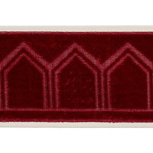 Schumacher Trim Vizier Velvet Tape Ruby 75735