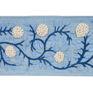 Schumacher Trim Ashoka Tape Ivory & Blue 76294