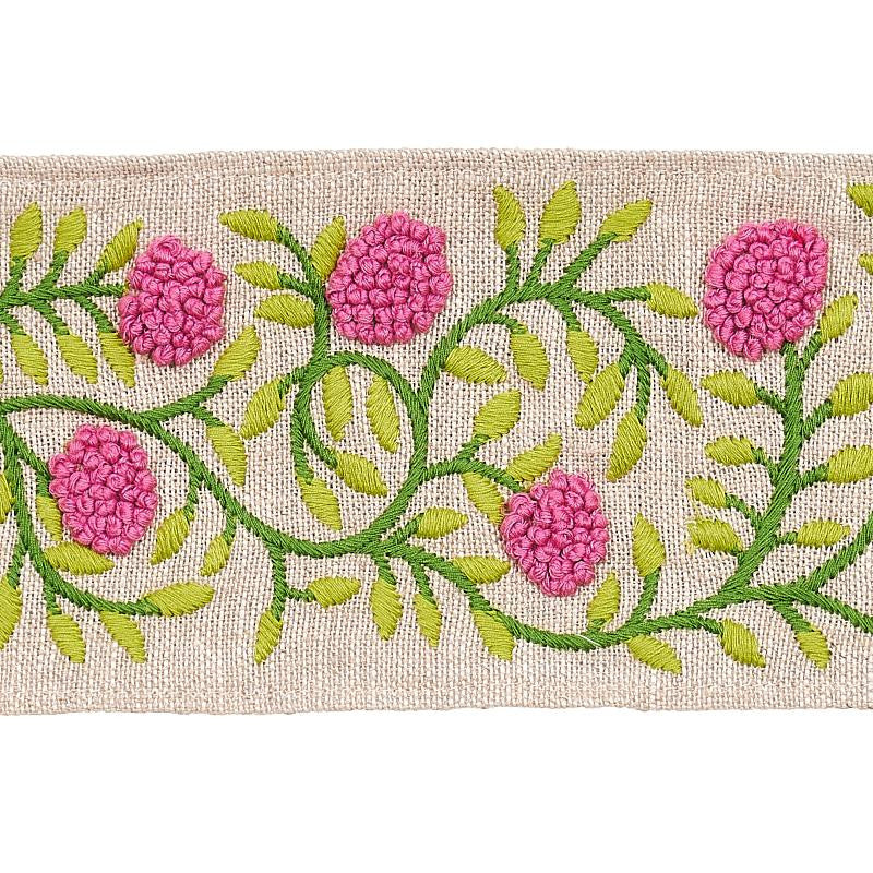 Ashoka Tape Orchid & Green 76295 by Schumacher Designer Trim Rhapsody In Blue - Swanky Fabrics -