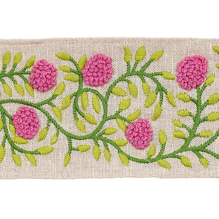 Ashoka Tape Orchid & Green 76295 by Schumacher Designer Trim Rhapsody In Blue - Swanky Fabrics -