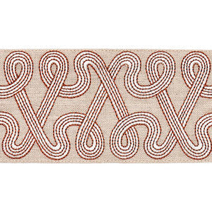 Schumacher Trim Freeform Embroidered Tape Clay 76734