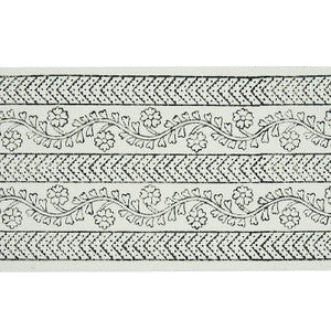 Schumacher Trim Arbela Hand Blocked Tape Charcoal 78440