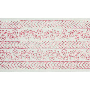 Schumacher Trim Arbela Hand Blocked Tape Pink 78442
