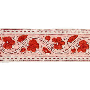 Schumacher Trim Mila Hand Block Print Tape Red 78590