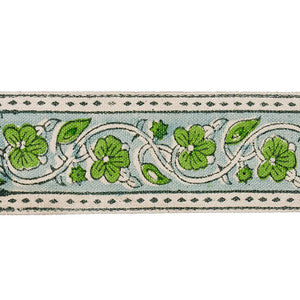 Schumacher Trim Mila Hand Block Print Tape Green 78592