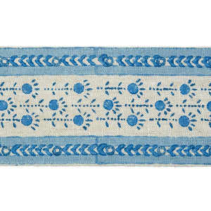 Schumacher Trim Pica Bella Hand Blocked Tape Blue 79101