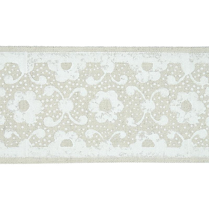 Brinda Hand Blocked Tape Ivory 79120 by Schumacher Designer Trim Jacaranda - Swanky Fabrics -