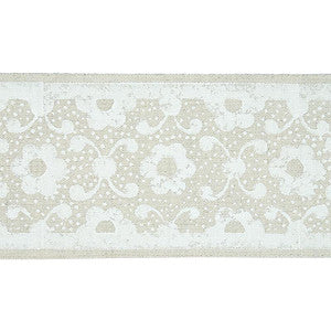 Schumacher Trim Brinda Hand Blocked Tape Ivory 79120