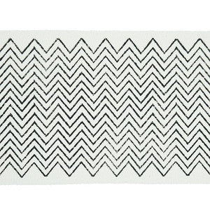 Schumacher Trim Leora Hand Blocked Tape Charcoal 79650