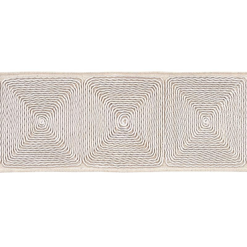 Nautilina Embroidered Tape Natural 79890 by Schumacher Designer Trim Natura 2.71" - Swanky Fabrics -