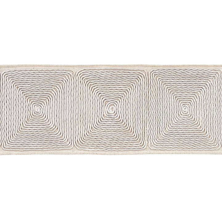 Nautilina Embroidered Tape Natural 79890 by Schumacher Designer Trim Natura 2.71" - Swanky Fabrics -