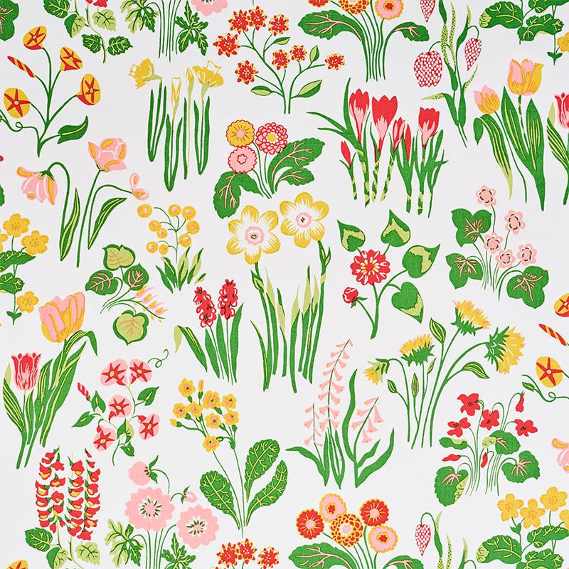 Carly Pink 179080 by Schumacher Designer Fabric Flower Power 27.0" - Swanky Fabrics -