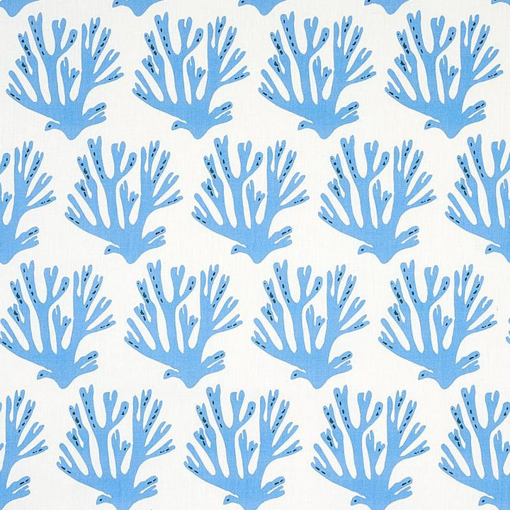 Coral Blue 179100 by Schumacher Designer Fabric Molly Mahon 6.75" - Swanky Fabrics -