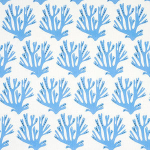 Schumacher Fabric Coral Blue 179100