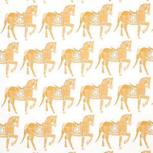 Schumacher Fabric Marwari Horse Mustard 179131