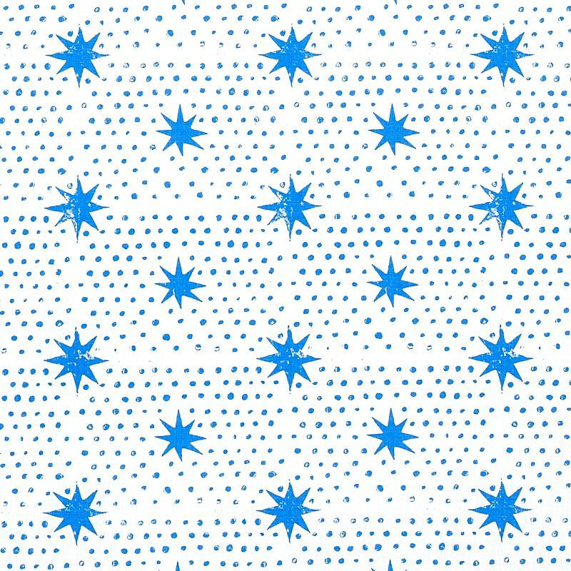 Spot & Star Blue 179160 by Schumacher Designer Fabric Molly Mahon 6.75" - Swanky Fabrics -