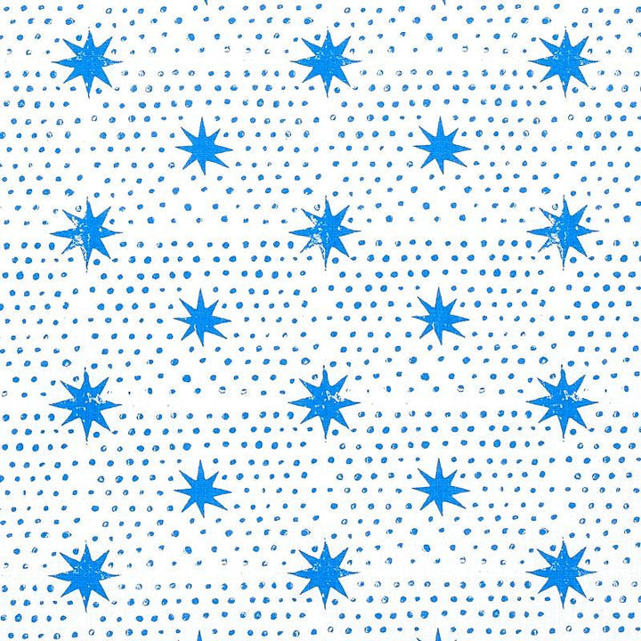 Spot & Star Blue 179160 by Schumacher Designer Fabric Molly Mahon 6.75" - Swanky Fabrics -