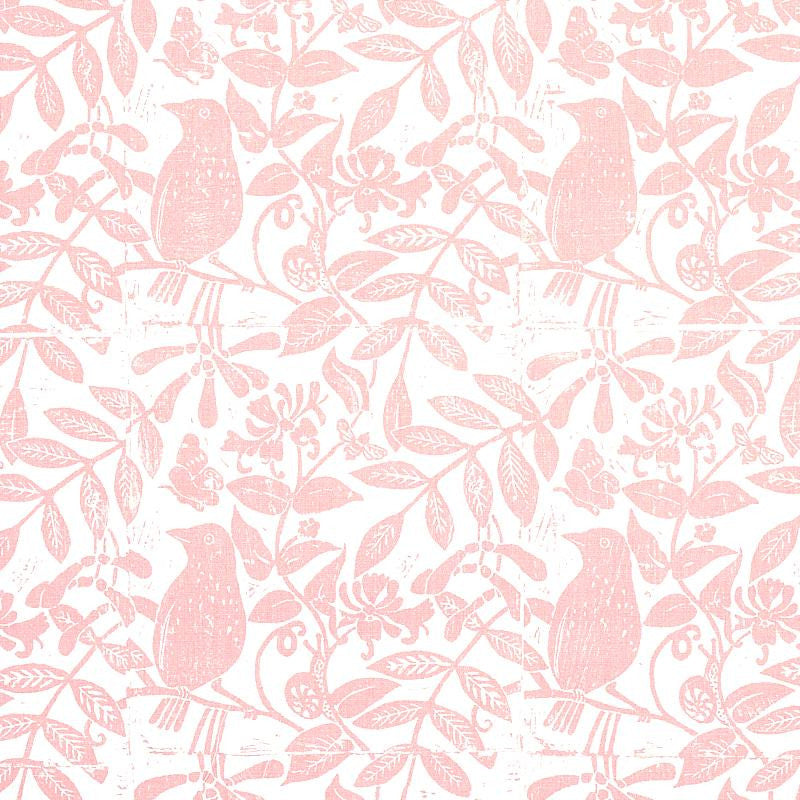 Bird & Bee Pink 179210 by Schumacher Designer Fabric Molly Mahon 54.0" - Swanky Fabrics -
