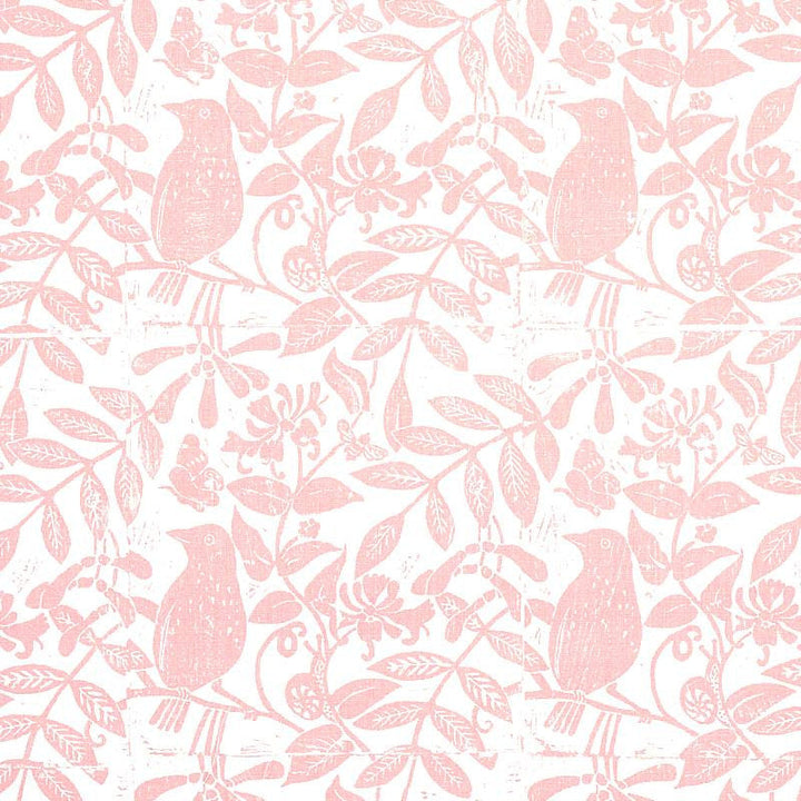 Bird & Bee Pink 179210 by Schumacher Designer Fabric Molly Mahon 54.0" - Swanky Fabrics -