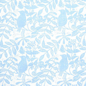 Schumacher Fabric Bird & Bee Sky 179212