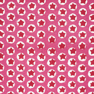 Schumacher Fabric Tuk Tuk Hand Block Print Pink 179220