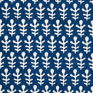 Schumacher Fabric Bagru Hand Block Print Dark Blue 179241