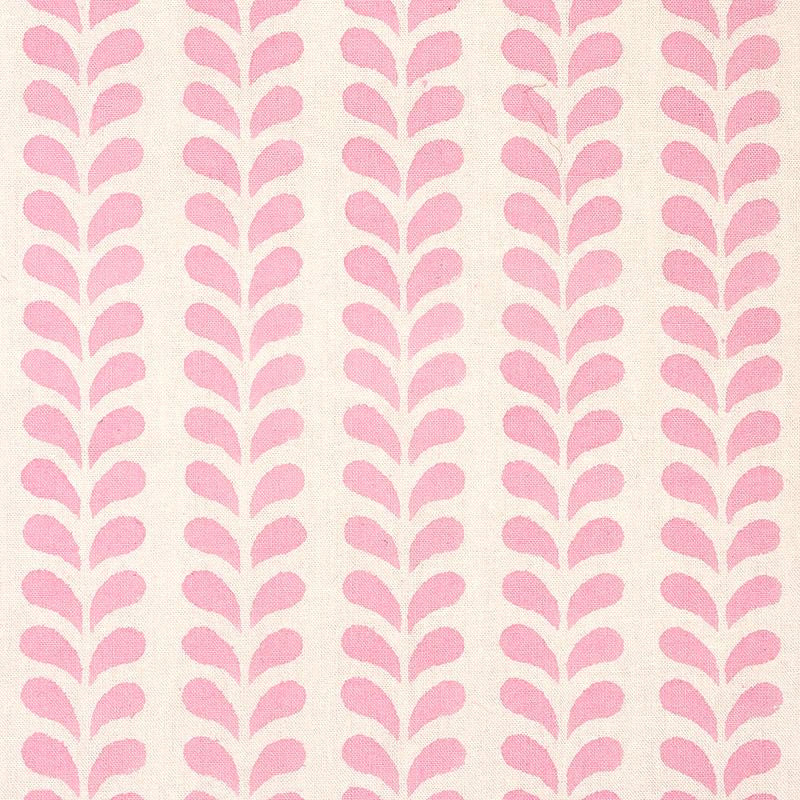 Bindi Hand Block Print Pink 179271 by Schumacher Designer Fabric Molly Mahon 1.0" - Swanky Fabrics -
