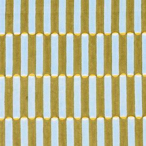 Schumacher Fabric Luna Hand Block Print Khaki 179282
