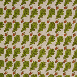 Schumacher Fabric Oak Hand Block Print Green 179310