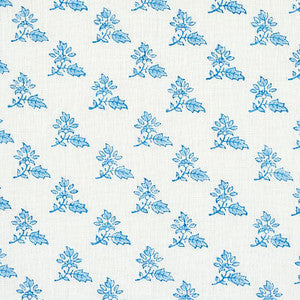 Schumacher Fabric Torbay Hand Blocked Print Blue 179331