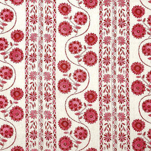 Schumacher Fabric Zinnia Handmade Print Pink 179341