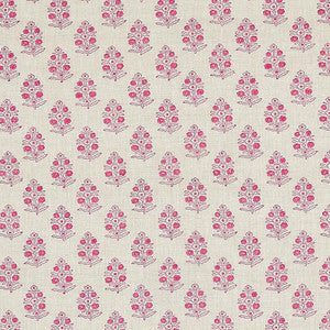 Schumacher Fabric Aditi Hand Blocked Print Pink 179362