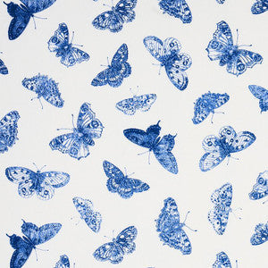 Schumacher Fabric Burnell Butterfly Blue 179432