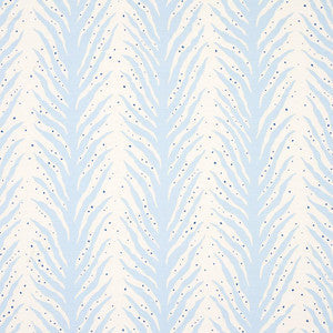 Schumacher Fabric Creeping Fern Print Slumber Blue 179480