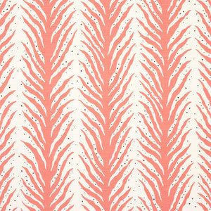 Schumacher Fabric Creeping Fern Print Coral 179482