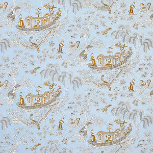 Schumacher Fabric Matsudana Blue 179611