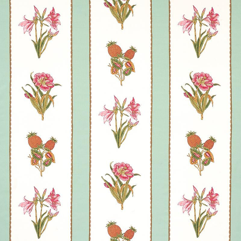 Servilia Stripe Aqua 179640 by Schumacher Designer Fabric Schumacher Classics 13.5" - Swanky Fabrics -