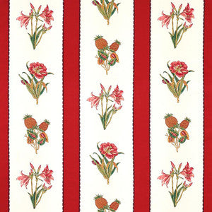 Schumacher Fabric Servilia Stripe Red 179641