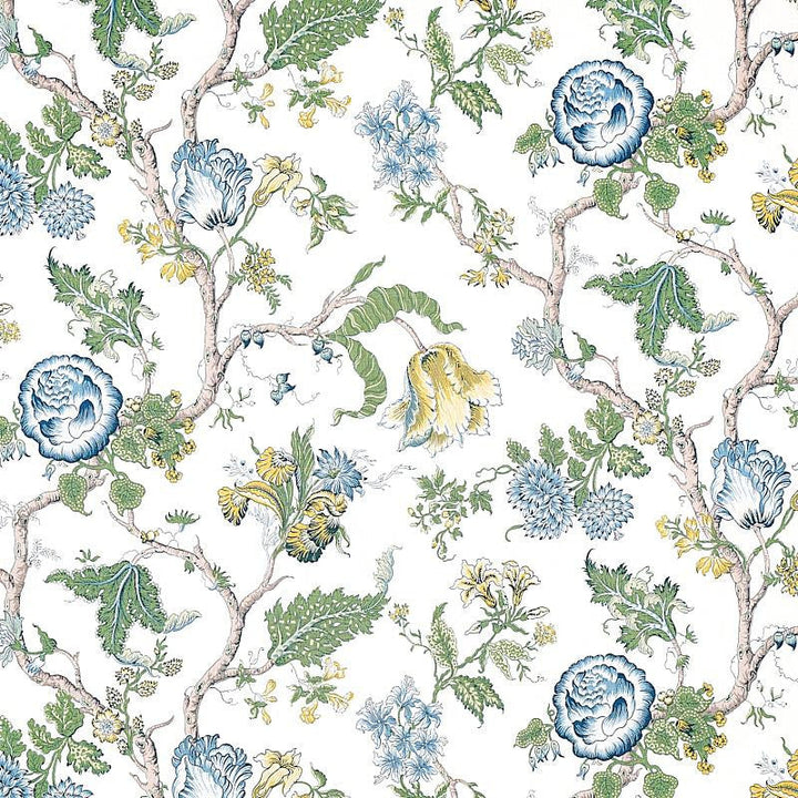 Josephine Blue 179652 by Schumacher Designer Fabric Schumacher Classics 27.0" - Swanky Fabrics -