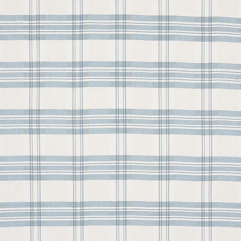 Check Rustique Sky 50205 by Schumacher Designer Fabric A Country Life 4.25" - Swanky Fabrics -